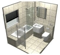 3d image of a free online bathroom planner